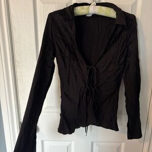 Zara longsleeve satin blouse